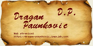Dragan Paunković vizit kartica